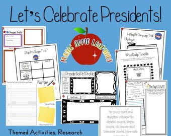 Study the Presidents of the United States, President's Day, Elections, President Learning Activities, President Unit Study