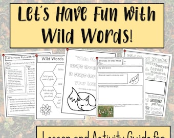 The Keeper of Wild Words Book Companion, Lesson and Activities, Nature Study, Language Arts, Writing
