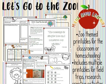 Zoo Worksheet - Etsy