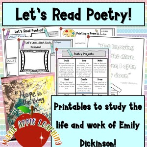 Emily Dickinson Poetry Study Biography Unit Study Poetry and Writing Activities