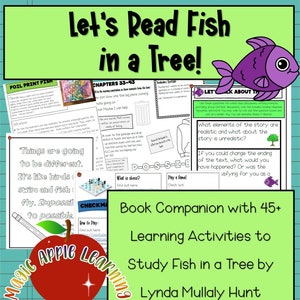 Fish in a Tree Book Study, Book Companion, Novel Study, Book Activities, Learning Resource