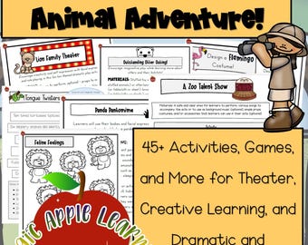 Animal Themed Theater, Drama, Creative Dramatics, Animal Games, Theater Games and Activities