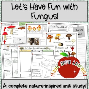 Fungus Unit Study, Science Unit Study, Nature Study, Learning Activities, Learn About Mushrooms, Nature Inspired Activities