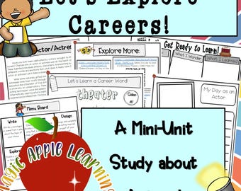 Jobs and Careers Study Becoming an Actor Actress Mini Unit Study Performing Arts