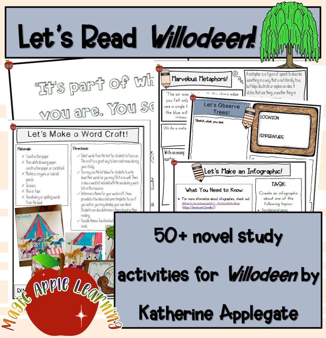 Willodeen Novel Study, Book Companion, Reading Activities, Book ...