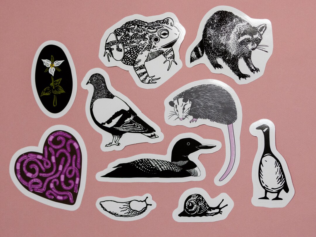 Linac Stickers Linocut Art Stickers - Etsy