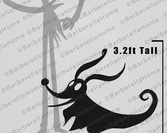 3.2ft Zero, Jack’s Ghost dog, Template when made. Printable trace and Cut Halloween Silhouette Decor Templates / Stencils. PDF