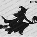 4ft Tall Flying Witch on Broom Template When Made. Printable - Etsy