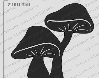 2.10ft mushroom duo template when made. Printable trace and Cut Christmas Silhouette Decor Templates / Stencils. PDF