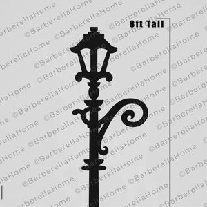 8ft Street Lantern Template when made. Printable trace and Cut Christmas Silhouette Decor Templates / Stencils. PDF