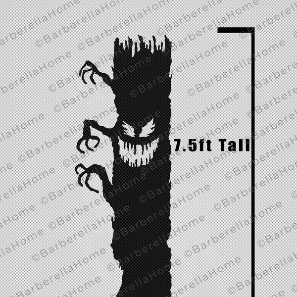 7.5ft gruselige Baumvorlage für die Friedhofsanzeige. Druckbare Halloween Silhouette Dekor Vorlagen / Schablonen nachzeichnen und schneiden. PDF