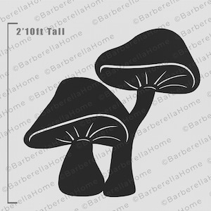 2m Pilz-Duo-Vorlage, wenn hergestellt. Druckbare Nachzeichnung und Schnitt weihnachtliche Silhouette Dekor Vorlagen / Schablonen. PDF