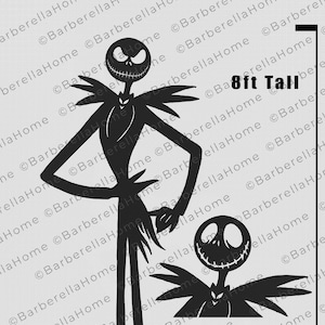 8ft Jack Template when made. Printable trace and Cut Halloween Silhouette Decor Templates / Stencils. PDF