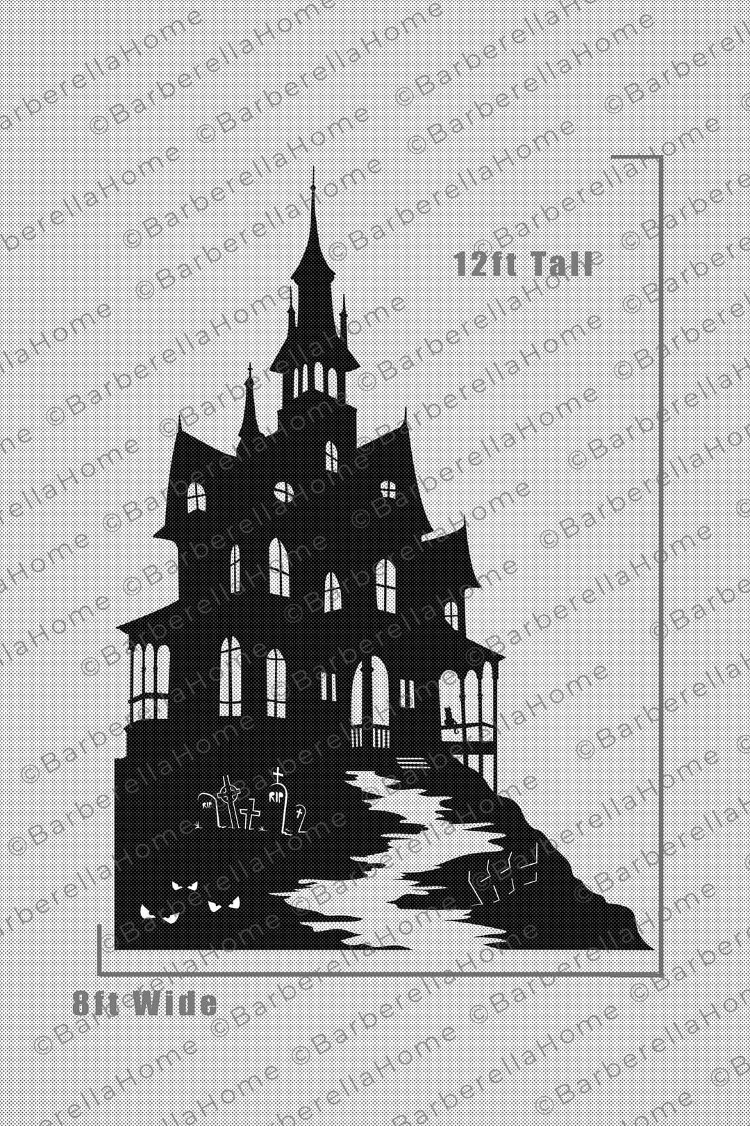 12ft Haunted House Template When Made. Printable Trace and Cut