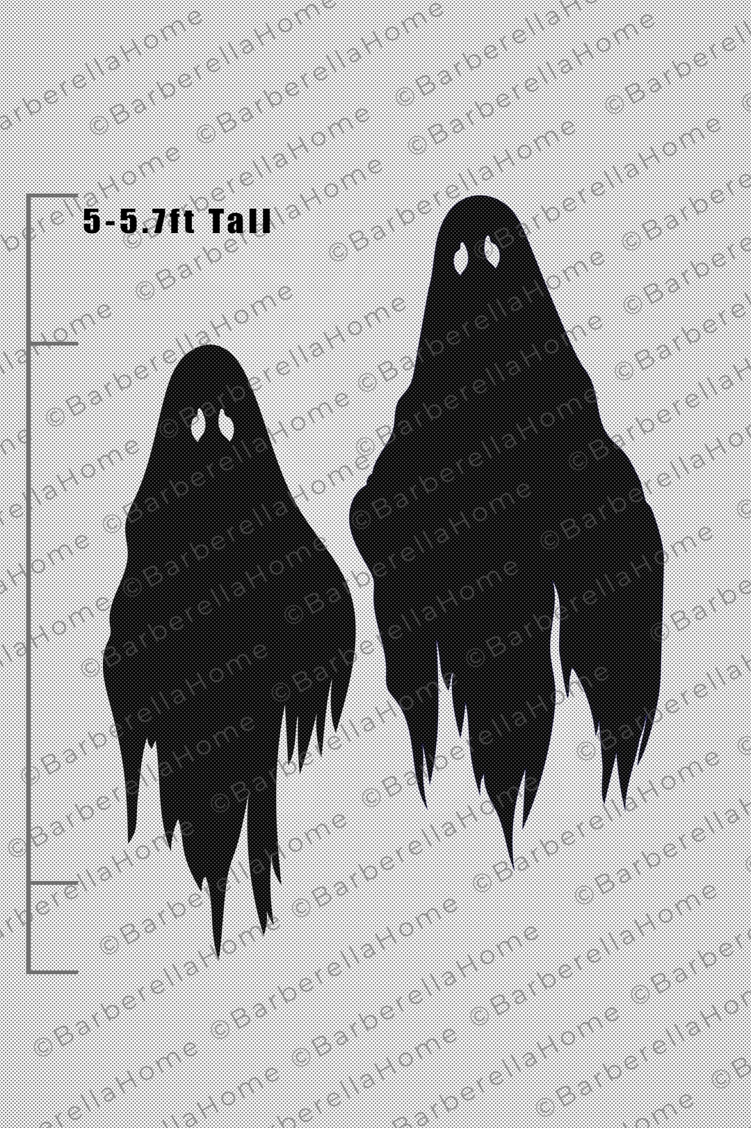 TWO 5-5.7ft Scary Ghosts Template When Made. Printable Trace and Cut Halloween Silhouette Decor Templates / Stencils. Yard Art PDF Pattern. - Etsy two-5-5-7ft-scary-ghosts-template-when-made-printable-trace-and-cut-halloween-silhouette-decor-templates-stencils-yard-art-pdf-pattern-etsy