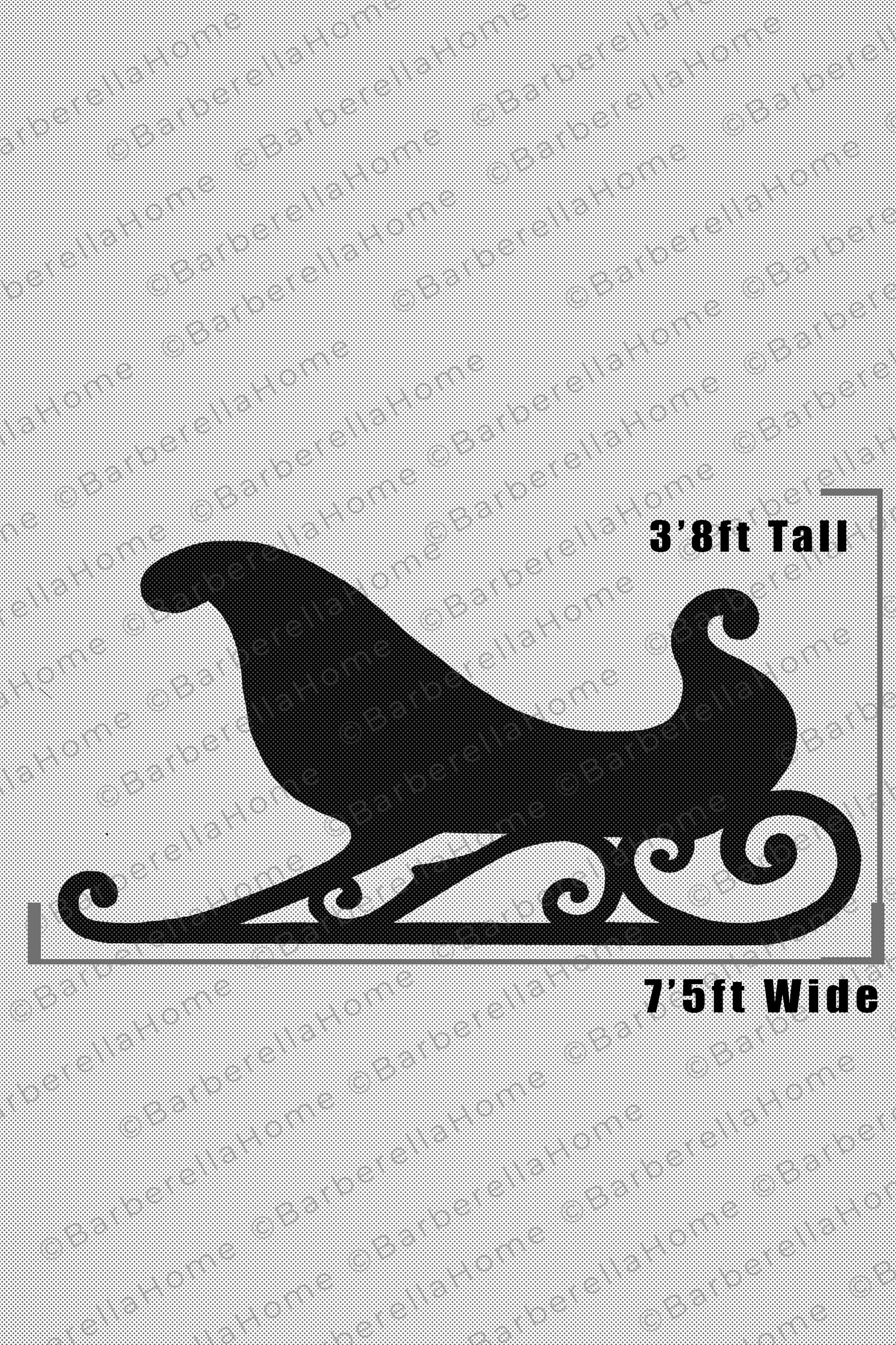 Life-size, 3'8ft Santa's Sleigh Template When Made. Printable Trace and Cut Christmas Silhouette Decor Templates / Stencils. PDF - Etsy life-size-3-8ft-santa-s-sleigh-template-when-made-printable-trace-and-cut-christmas-silhouette-decor-templates-stencils-pdf-etsy