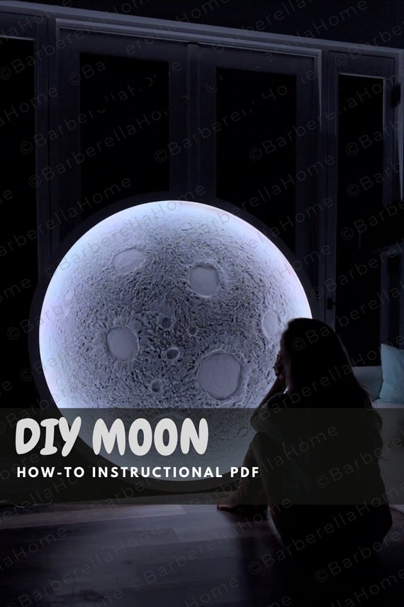 Paint Your Own Moon Lamp Kit, Halloween Gifts DIY Space Moon Night Light,  Art Supplies Arts