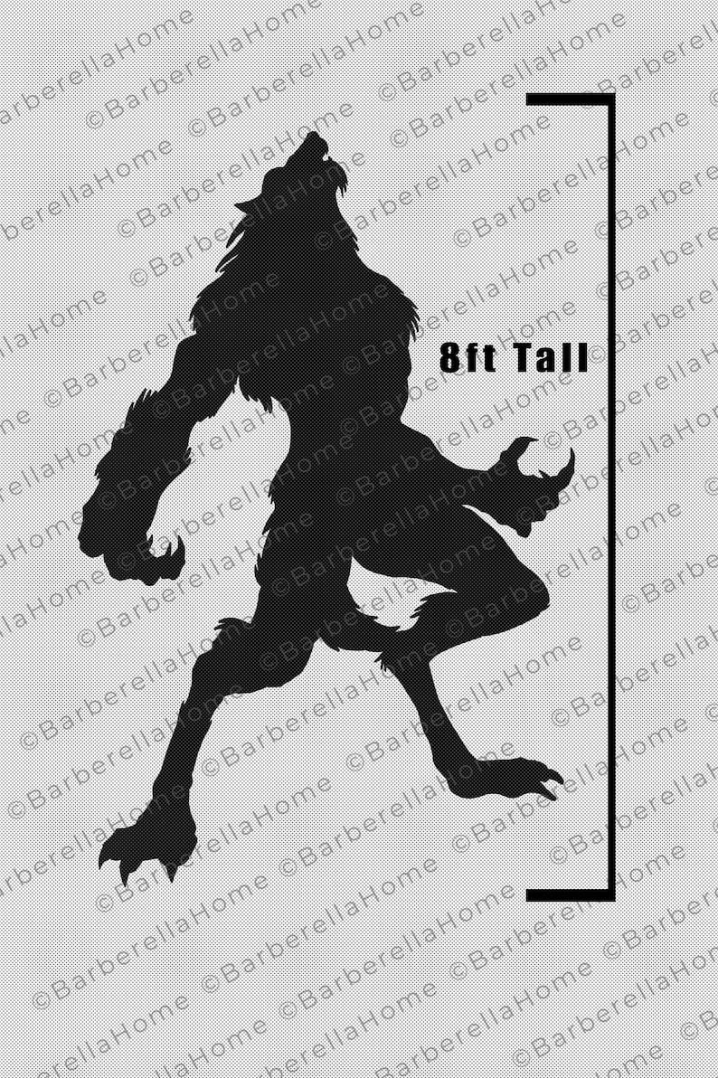 8ft Werewolf Template When Made. Printable Trace and Cut Etsy