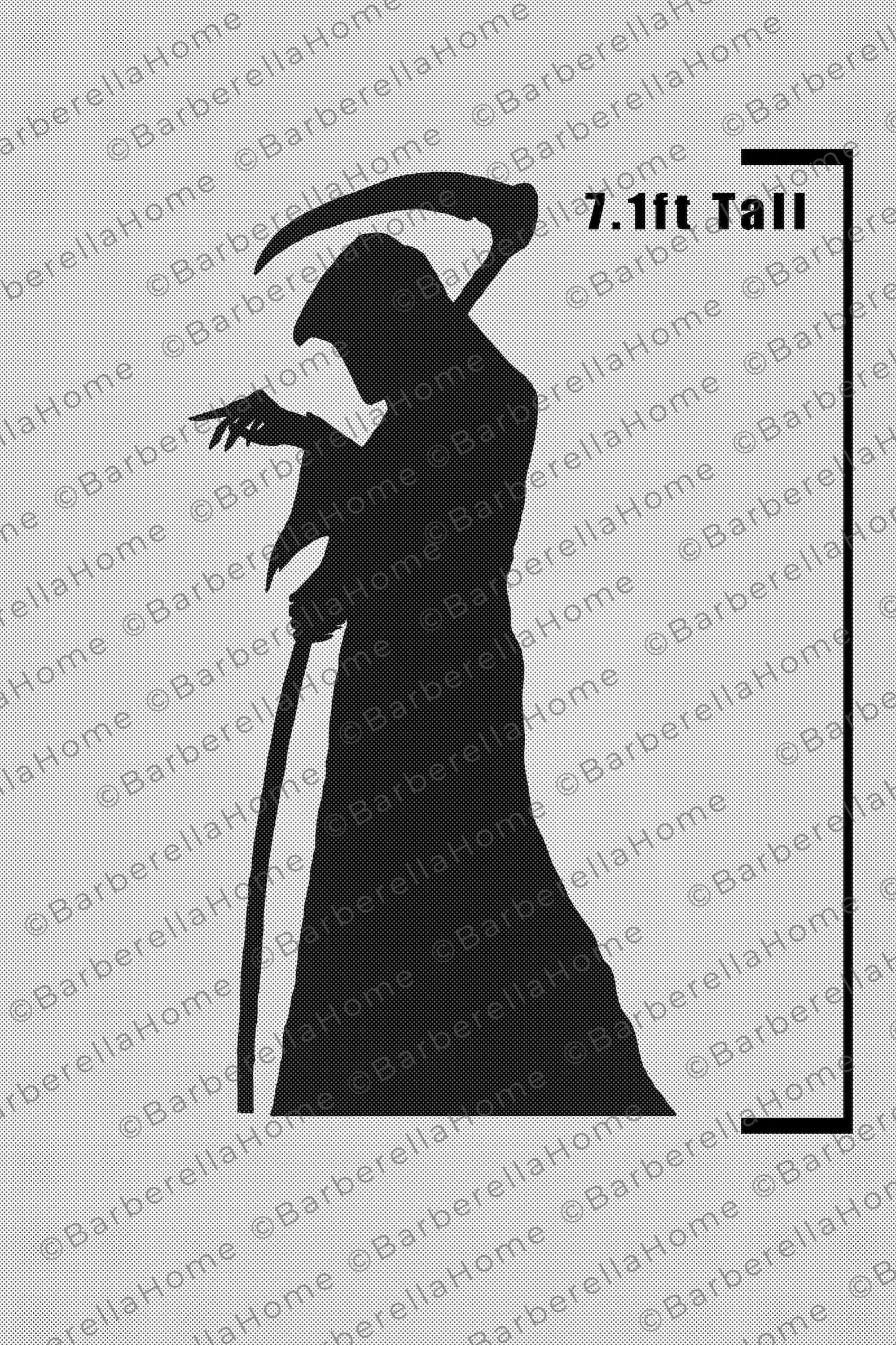 7.1ft Grim Reaper Template When Made. Printable Trace and Cut Etsy