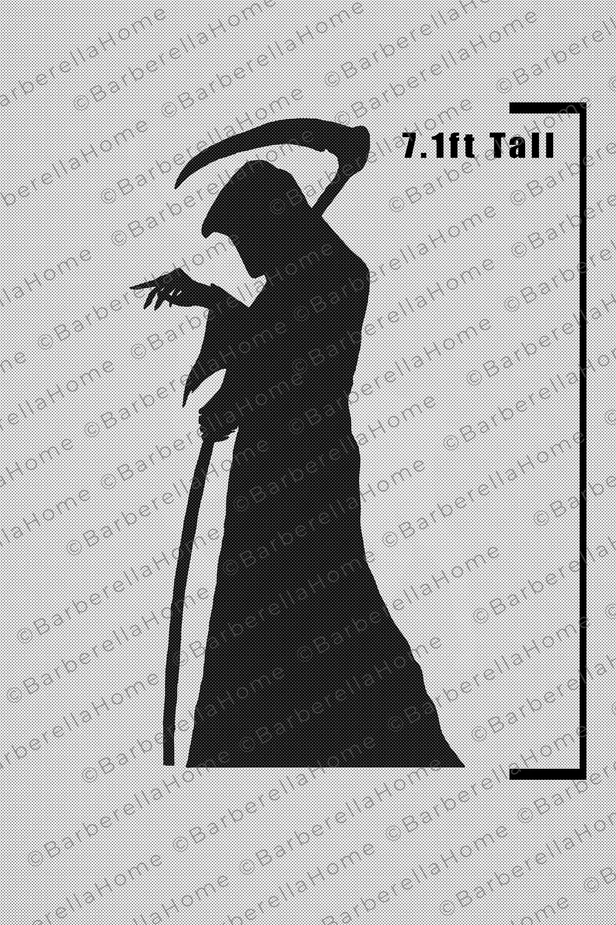7.1ft Grim Reaper Template When Made. Printable Trace and Cut Halloween  Silhouette Decor Templates / Stencils. PDF - Etsy Sweden, image size:1999x3000