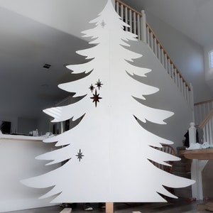 Modèle de sapin de Noël de 9,2 pieds une fois fabriqué. Trace imprimable et modèles / pochoirs de décoration de silhouette de Noël découpés. PDF image 2