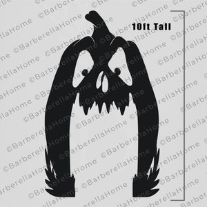 10ft Giant Pumpkin archway template when made. Printable trace and Cut Halloween Silhouette Decor Templates / Stencils. PDF