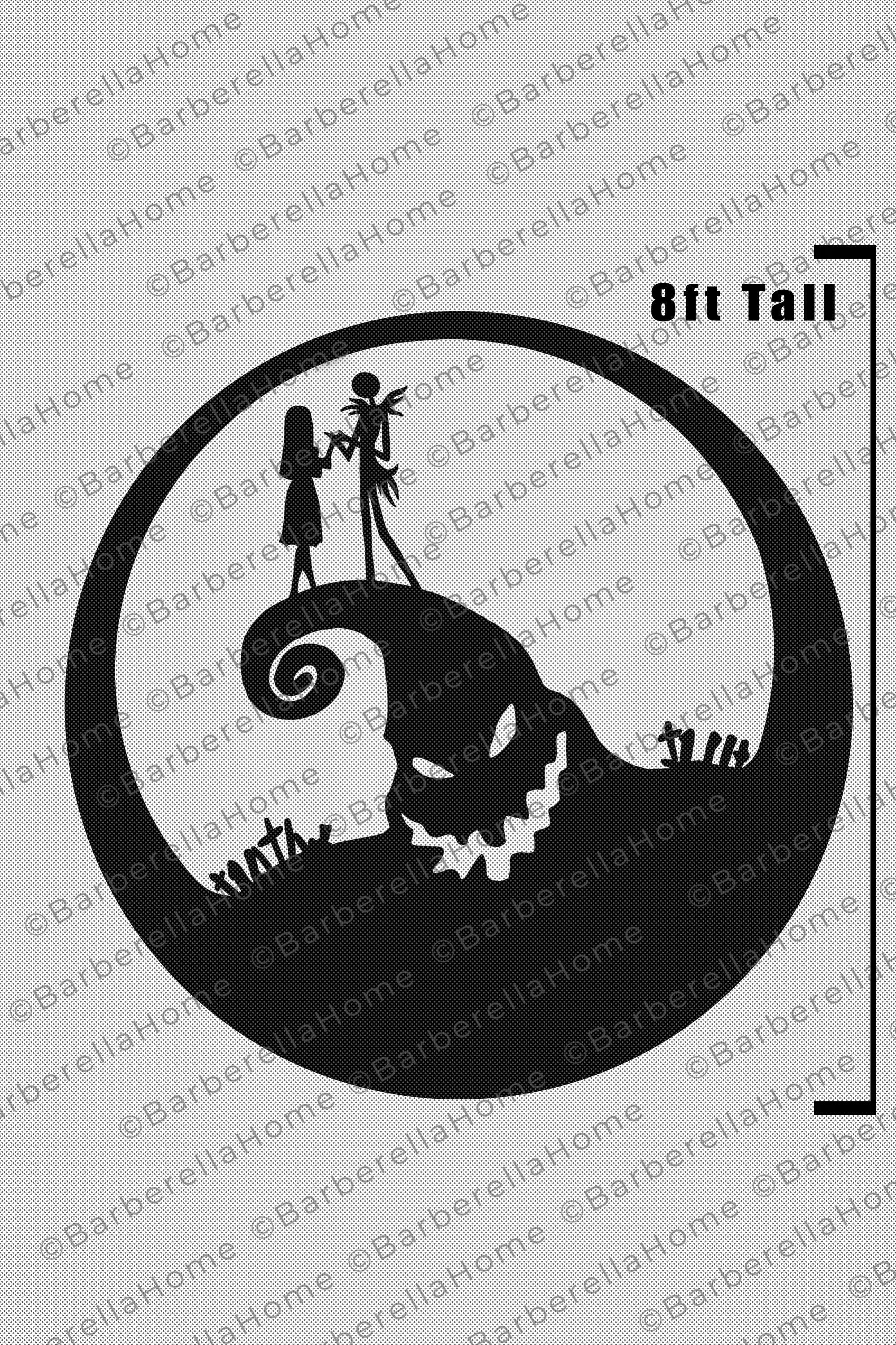 Jack Pumpkins Yard The Nightmare Before Christmas Garage Door Cover Ba