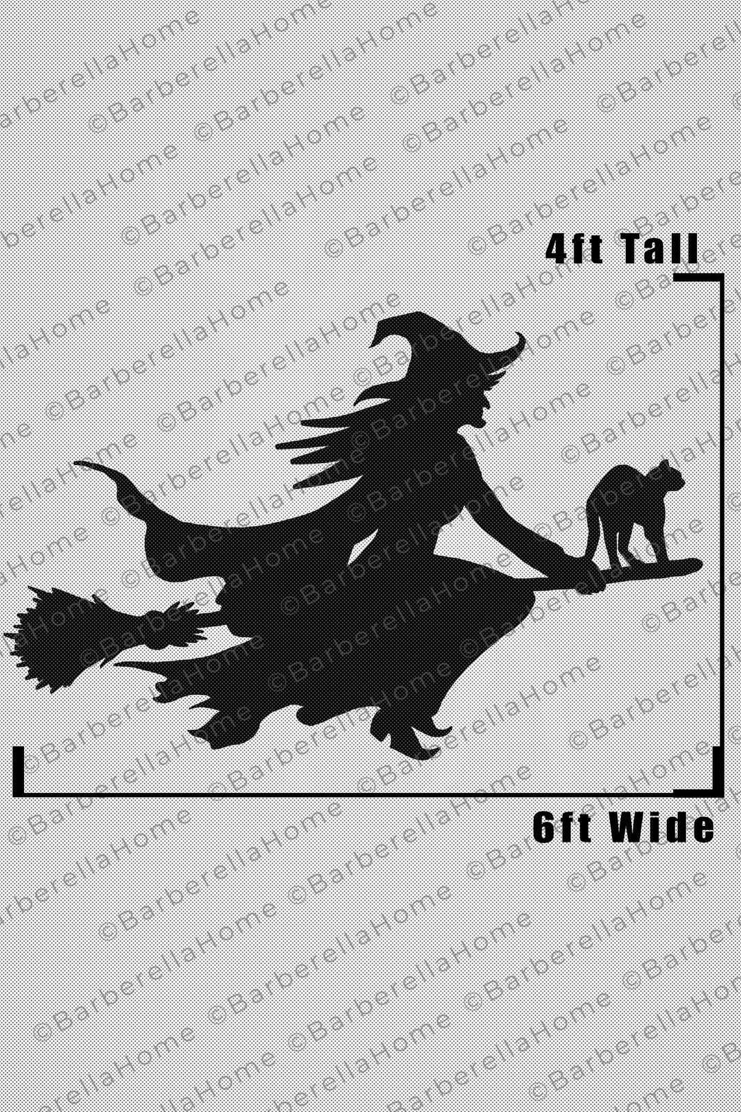 4ft-tall-flying-witch-on-broom-template-when-made-printable-trace-and-cut-halloween-silhouette-decor-templates-stencils-pdf-etsy