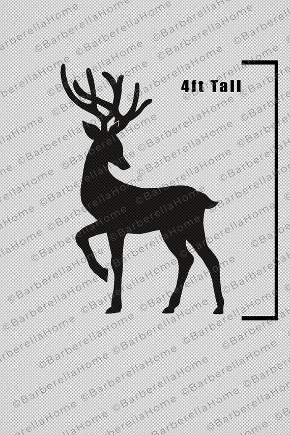 4ft Female Reindeer Template When Made. Printable Trace and Cut