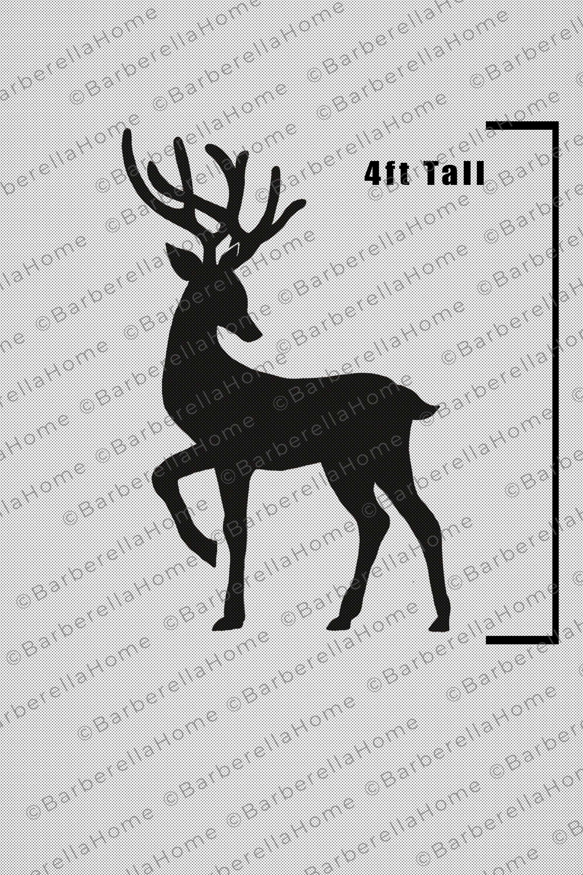 4ft Female Reindeer Template When Made. Printable Trace and Cut Christmas Silhouette Decor Templates / Stencils. PDF - Etsy 4ft-female-reindeer-template-when-made-printable-trace-and-cut-christmas-silhouette-decor-templates-stencils-pdf-etsy