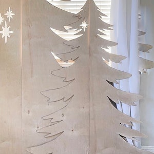 5,9ft kerstboomsjabloon wanneer gemaakt. Afdrukbare traceer en snij kerstsilhouet decorsjablonen / stencils. Pdf afbeelding 2