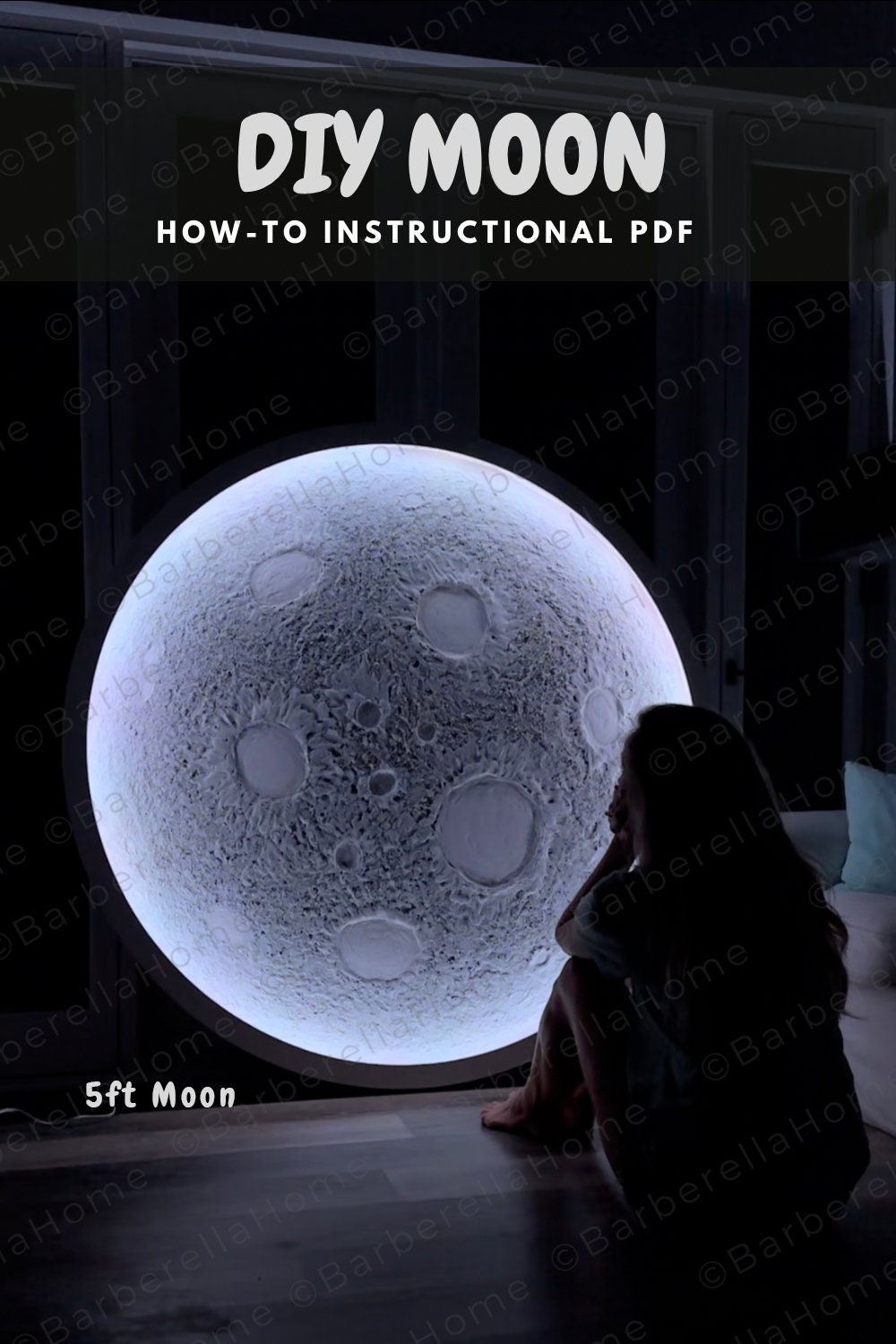 Paint Your Own Moon Lamp Kit, Halloween Gifts DIY Space Moon Night Light,  Art Supplies Arts