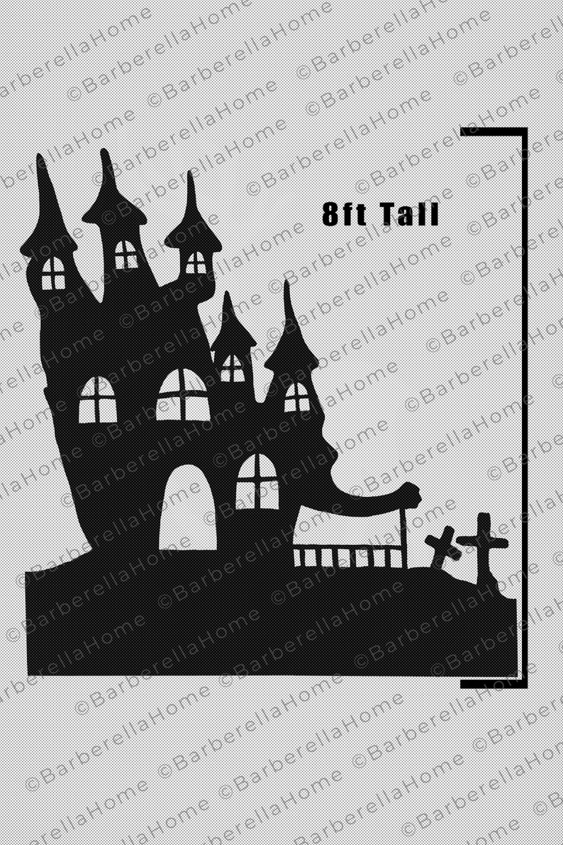 8ft Haunted House Template When Made. Printable Trace and Cut - Etsy