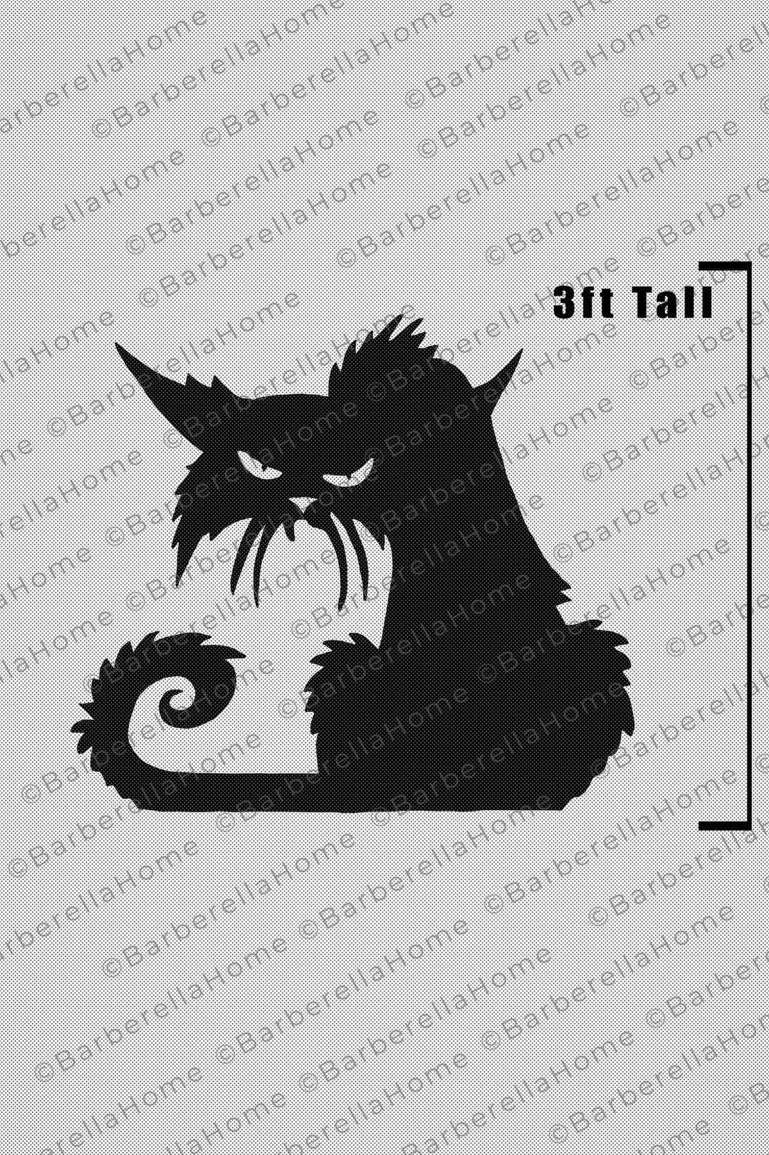 3ft Scary Black Cat Template When Made. Printable Trace and Cut 3ft Scary Black Cat Template When Made. Printable Trace and Cut