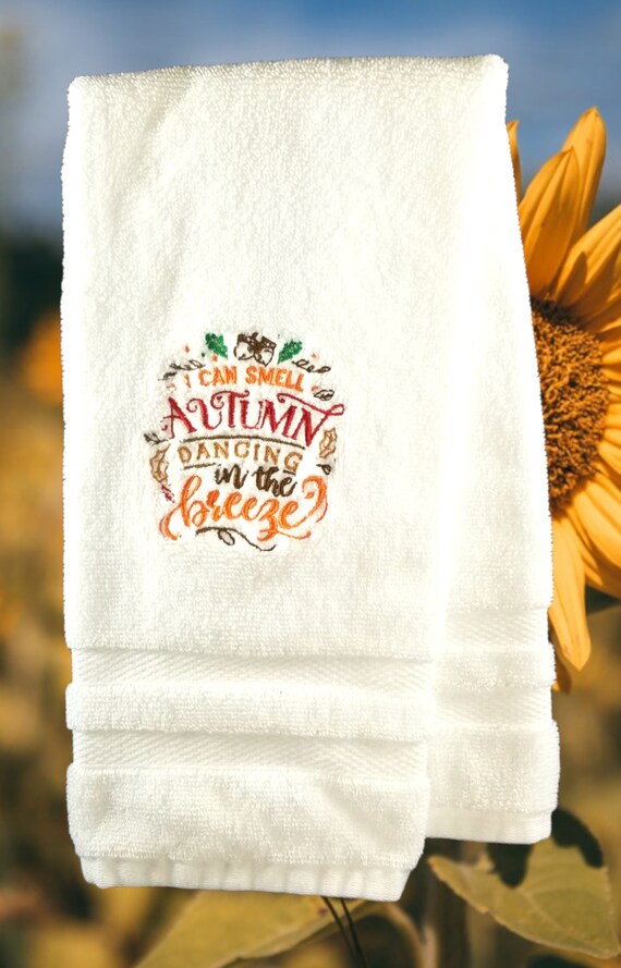 Fall Home Decor embroidered Thankgiving Dish Towels Embroidered Towels Thanksgiving Kitchen Towels thanksgiving Home Decor Etsy