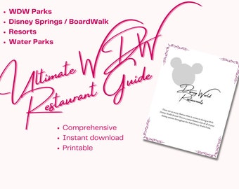 Ultimate WDW Restaurant Guide | WDW Restaurant List | Comprehensive Guide to WDW Restaurants | Parks, Resorts, Water Parks
