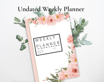 Undated Weekly Planner | Compatible with Goodnotes | Monthly Planner | Weekly Planner | Undated Planner