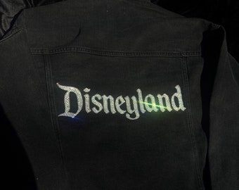 Disneyland Bedazzled Black Denim Jacket
