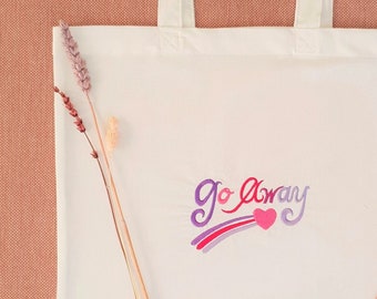 Carrying bag * Cotton bag * Cloth bag * Jute bag * Totebag * Bag * Bag * Pouch * Cotton * Embroidery * Go Away *