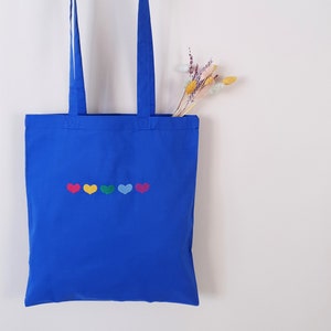 Stofftasche * Tragetasche * Baumwollbeutel * Stoffbeutel * Jutebeutel * Totebag * Baumwolle * Cotton * Rainbow Hearts *