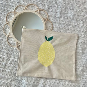 Hand Painted Lemon Pouch