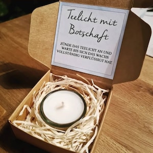 Teelicht mit Botschaft ''Mama'' Geburtstag Muttertag Hochzeit Gastgeschenk Geschenk Teelicht Botschaft Aufmerksamkeit Geschenkidee Bild 4