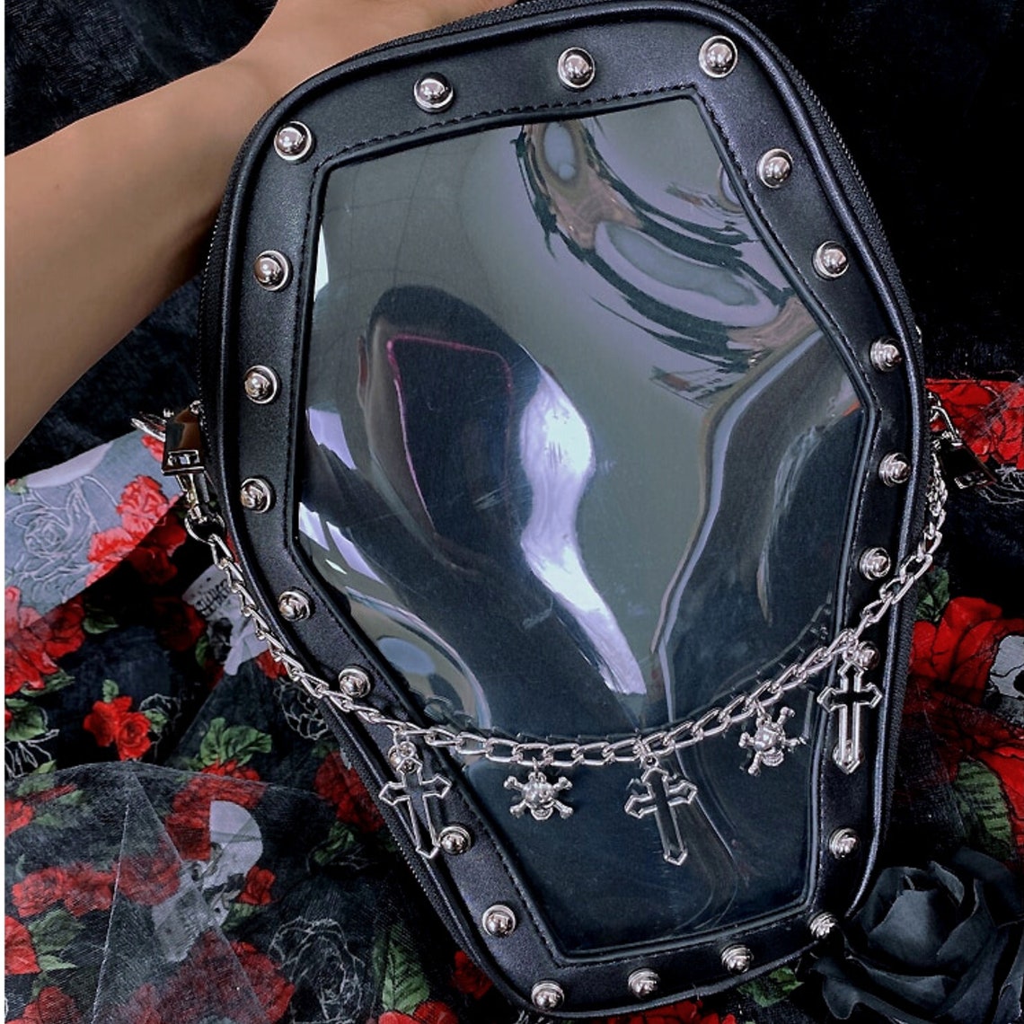 Coffin Ita Bag Ita Backpack Ita Bag Crossbody Goth Pin Etsy