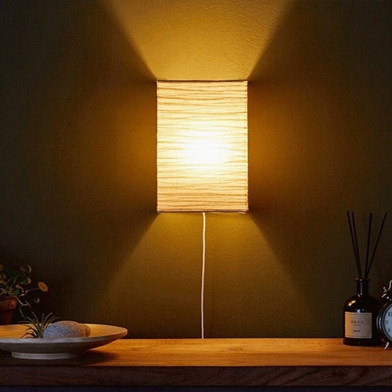 Akari Wall Lamp Bedside Lamp Japanese Rice Paper Lamp Etsy