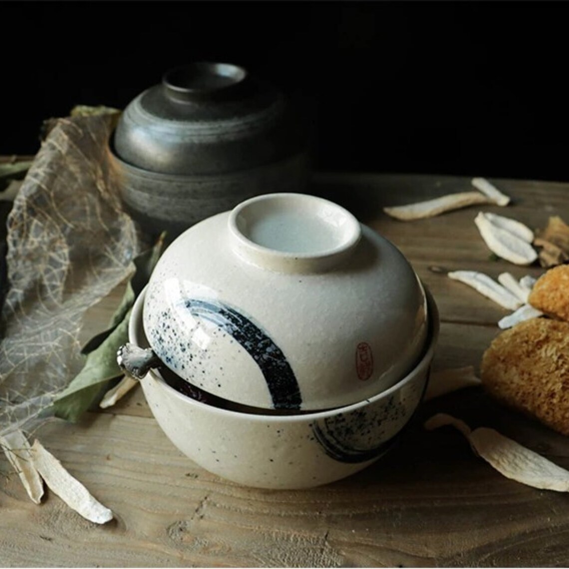 Large Ramen Bowl With Lid Ramen Bowl Ramen Bowl Set Etsy