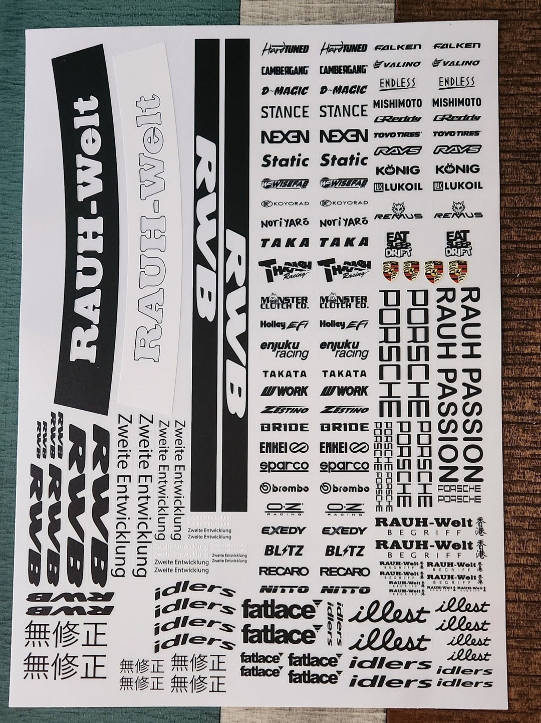 Rauh-welt Begriff 1/10 Scale RC Decal Sheet PRE-CUT - Etsy