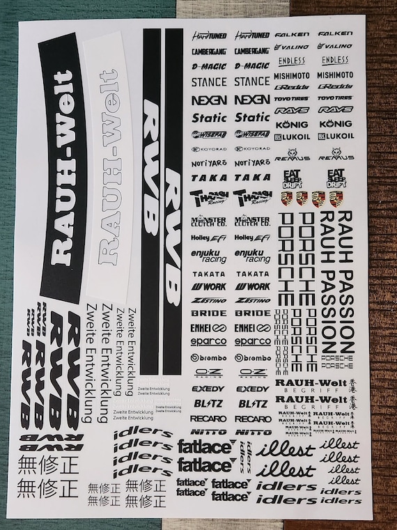 RC 18th 1:18 scale CORR LUCAS sponsor logo stickers decals off road race rally