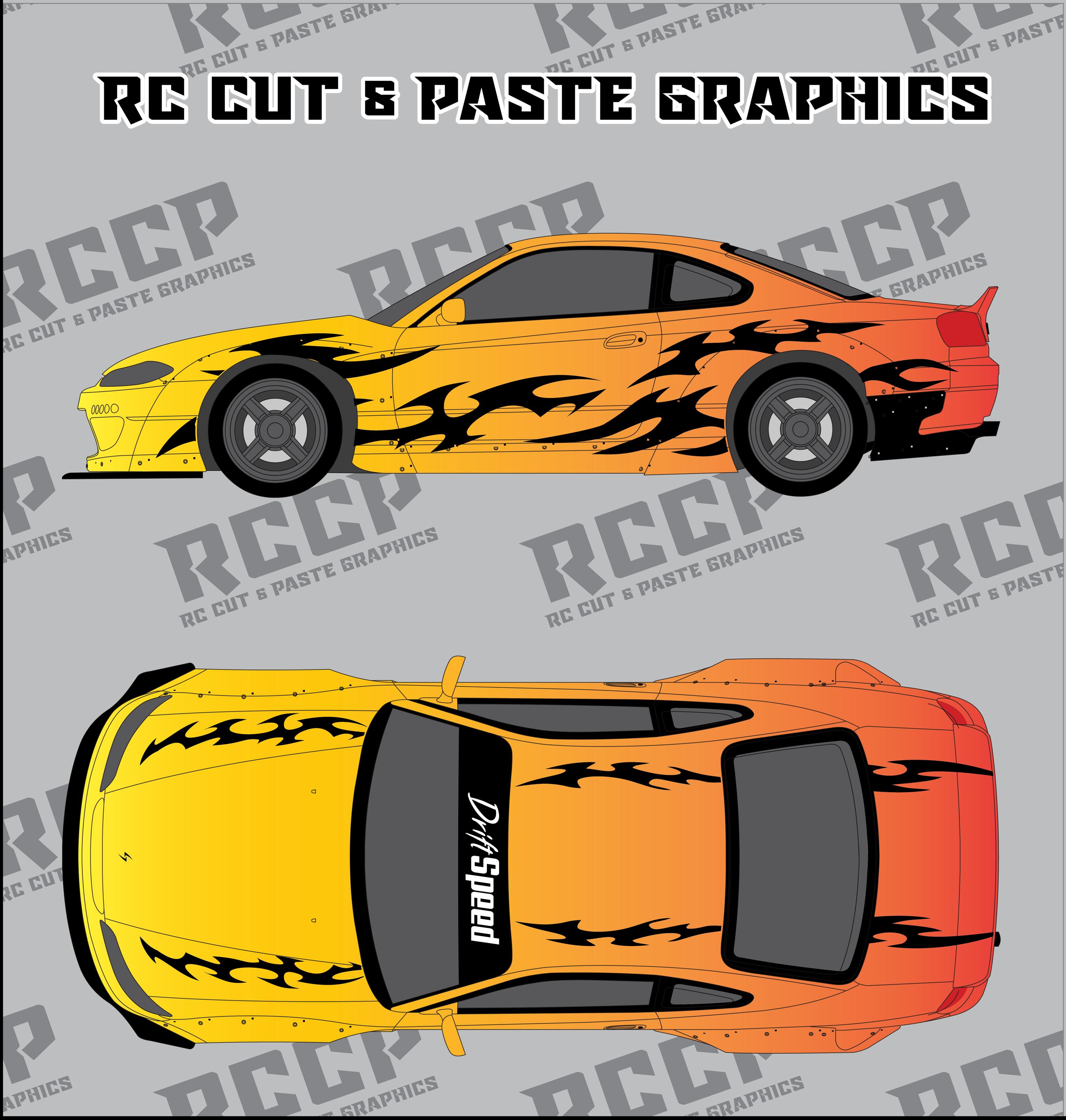 1/10 RC Drift Livery - Kit 6 - CHROME - Etsy