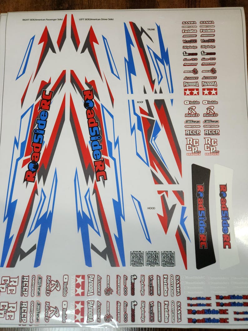 1/10 and 1/24 Scale RC Drift Livery Kit - Roadside RC Livery - Etsy