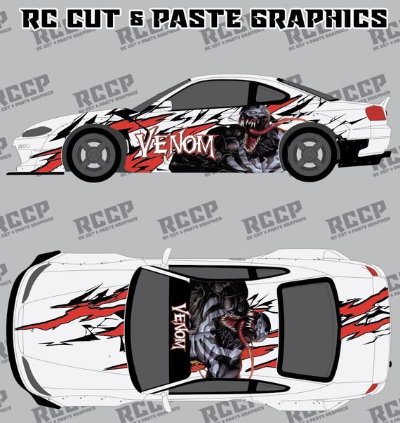 1/10 and 1/24 Scale RC Drift Livery Kit - Venom - Etsy Israel